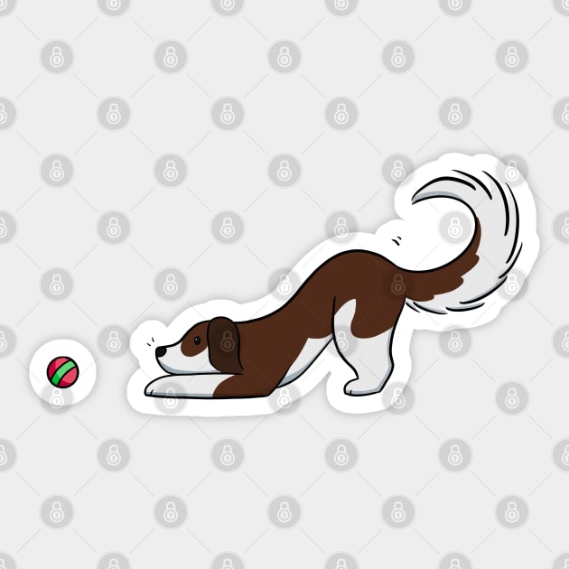 Dog with a Ball Sticker by jastinamor